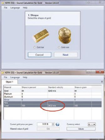 Sauter Ultrasonic Gold Tester-data